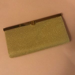 Bebe gold clutch purse